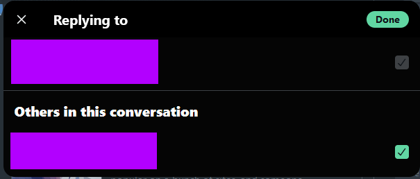 Twitter select who to tag